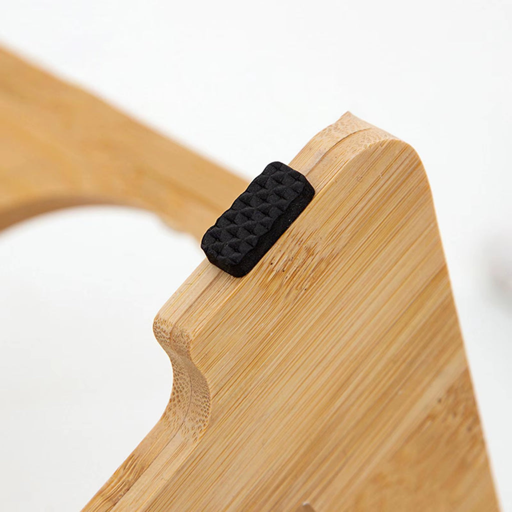 Elevated Tilted Cat Bowl,Whisker Friendly with Wood Stand,Adjustable Pet Food Water Dish,Raised Dog Bowl for Drinking Puppy