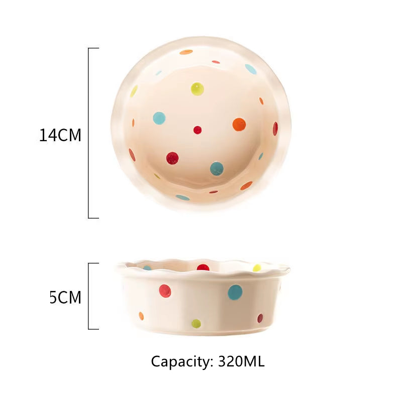 Cute Pets Double Bowl Dog Cat Food Water Feeder Stand Raised Ceramic Dish Bowl Wooden Table Pet Supplies