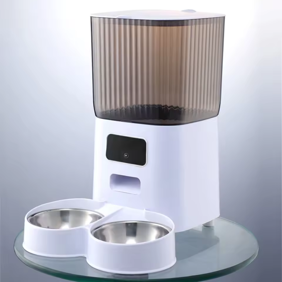 Smart Automatic Pet Feeder with Camera & Dual Bowls (5L)