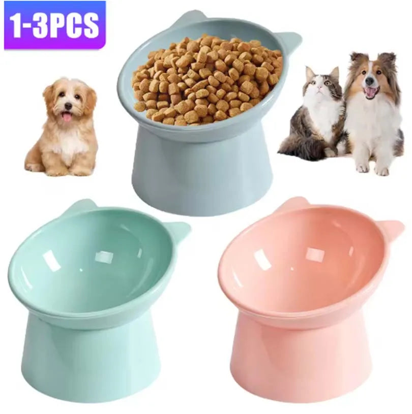 Pet Food Bowl Tilt High Bottom Neck Protector Antichoking Dog and Cat Water Bowl Antidumping Dog Feeding Supplies