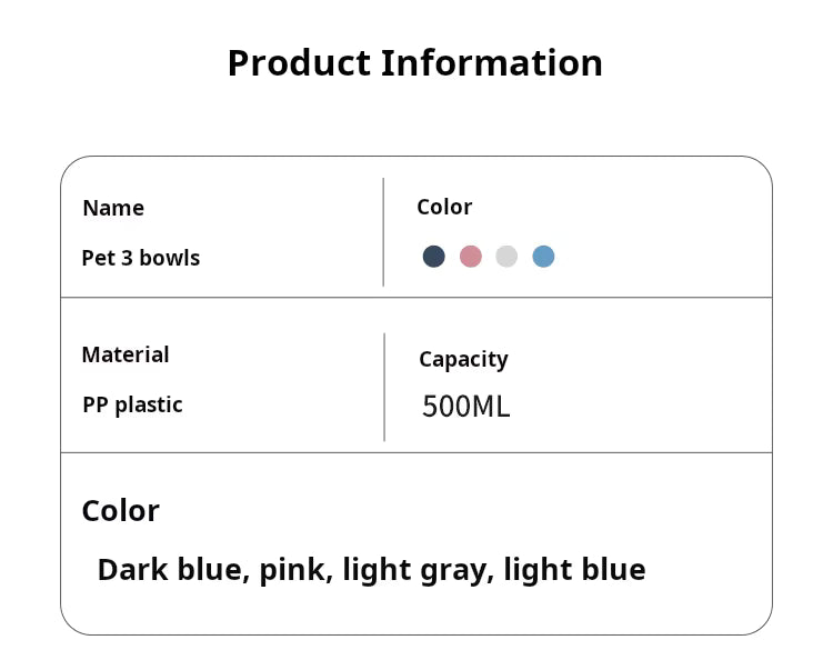 ✨ Elevated 3-in-1 Cat Bowl Set with Gravity Water Feeder – Cute Ear Design