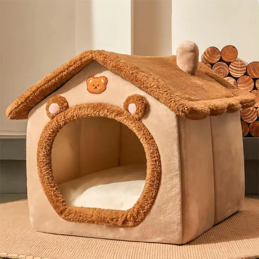 🐾 Foldable & Washable Cozy Pet House