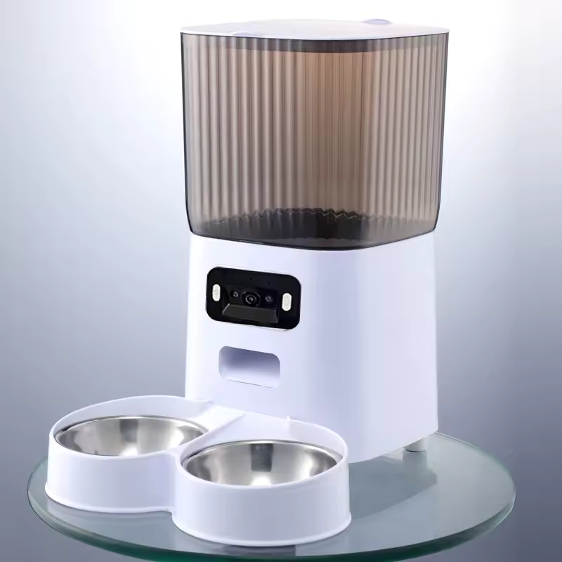 Smart Automatic Pet Feeder with Camera & Dual Bowls (5L)