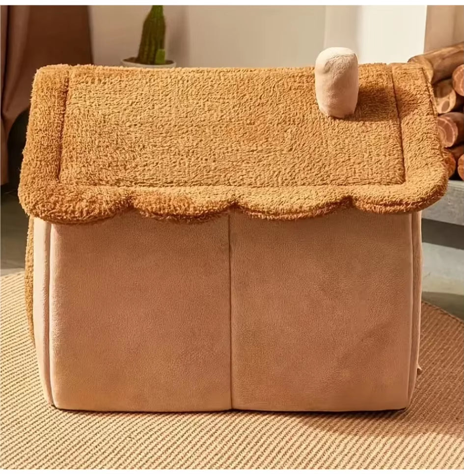 Foldable Pet House Removable Washable Cat House Puppy Cave Sofa Pet Bed House for Extra Small Dogs and Small and Medium Cats