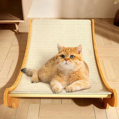 🐾 Wooden Cat Scratching Pad & Cozy Lounger